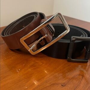 Banana Republic Brown and Black Leather Belts